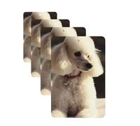 4 Pcs Car Air Fresheners Decorative Car Air Freshener Card Long Lasting Hanging Fragrance Scented French Poodle Car Aromatherapy Tablets Rearview Mirror Pendant for Men Women