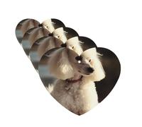 4 Pcs Car Air Fresheners Decorative Car Air Freshener Card Long Lasting Hanging Fragrance Scented French Poodle Car Aromatherapy Tablets Rearview Mirror Pendant for Men Women