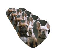 4 Pcs Car Air Fresheners Decorative Car Air Freshener Card Long Lasting Hanging Fragrance Scented French bulldog puppies Car Aromatherapy Tablets Rearview Mirror Pendant for Men Women