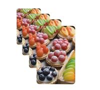 4 Pcs Car Air Fresheners Decorative Car Air Freshener Card Long Lasting Hanging Fragrance Scented Fresh Sweet Tarts Car Aromatherapy Tablets Rearview Mirror Pendant for Men Women