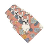 4 Pcs Car Air Fresheners Decorative Car Air Freshener Card Long Lasting Hanging Fragrance Scented French Bulldog Print Car Aromatherapy Tablets Rearview Mirror Pendant for Men Women