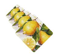 4 Pcs Car Air Fresheners Decorative Car Air Freshener Card Long Lasting Hanging Fragrance Scented Fruits Lemon Car Aromatherapy Tablets Rearview Mirror Pendant for Men Women