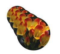 4 Pcs Car Air Fresheners Decorative Car Air Freshener Card Long Lasting Hanging Fragrance Scented Freesia Beautiful Plant Flower Car Aromatherapy Tablets Rearview Mirror Pendant for Men Women