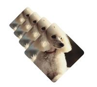 4 Pcs Car Air Fresheners Decorative Car Air Freshener Card Long Lasting Hanging Fragrance Scented French Poodle Car Aromatherapy Tablets Rearview Mirror Pendant for Men Women