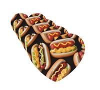 4 Pcs Car Air Fresheners Decorative Car Air Freshener Card Long Lasting Hanging Fragrance Scented Fun Food Hot Dogs Car Aromatherapy Tablets Rearview Mirror Pendant for Men Women