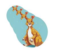 4 Pcs Car Air Fresheners Decorative Car Air Freshener Card Long Lasting Hanging Fragrance Scented Funny Cartoon Kangaroo Zoo Car Aromatherapy Tablets Rearview Mirror Pendant for Men Women