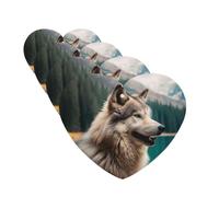 4 Pcs Car Air Fresheners Decorative Car Air Freshener Card Long Lasting Hanging Fragrance Scented Fun Animal Wolf Car Aromatherapy Tablets Rearview Mirror Pendant for Men Women