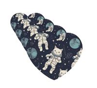 4 Pcs Car Air Fresheners Decorative Car Air Freshener Card Long Lasting Hanging Fragrance Scented Fun Cat Astronaut Car Aromatherapy Tablets Rearview Mirror Pendant for Men Women