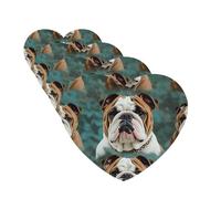 4 Pcs Car Air Fresheners Decorative Car Air Freshener Card Long Lasting Hanging Fragrance Scented Funny English Bulldog Car Aromatherapy Tablets Rearview Mirror Pendant for Men Women