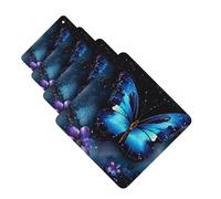 4 Pcs Car Air Fresheners Decorative Car Air Freshener Card Long Lasting Hanging Fragrance Scented Galaxy Blue Butterfly Car Aromatherapy Tablets Rearview Mirror Pendant for Men Women