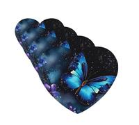 4 Pcs Car Air Fresheners Decorative Car Air Freshener Card Long Lasting Hanging Fragrance Scented Galaxy Blue Butterfly Car Aromatherapy Tablets Rearview Mirror Pendant for Men Women