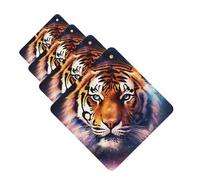 4 Pcs Car Air Fresheners Decorative Car Air Freshener Card Long Lasting Hanging Fragrance Scented Galaxy Tiger Car Aromatherapy Tablets Rearview Mirror Pendant for Men Women