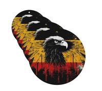 4 Pcs Car Air Fresheners Decorative Car Air Freshener Card Long Lasting Hanging Fragrance Scented Germany Flag Eagle Car Aromatherapy Tablets Rearview Mirror Pendant for Men Women
