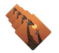 4 Pcs Car Air Fresheners Decorative Car Air Freshener Card Long Lasting Hanging Fragrance Scented Giraffe at Sunset Car Aromatherapy Tablets Rearview Mirror Pendant for Men Women