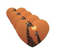 4 Pcs Car Air Fresheners Decorative Car Air Freshener Card Long Lasting Hanging Fragrance Scented Giraffe at Sunset Car Aromatherapy Tablets Rearview Mirror Pendant for Men Women