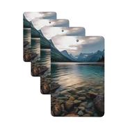 4 Pcs Car Air Fresheners Decorative Car Air Freshener Card Long Lasting Hanging Fragrance Scented Glacier National Park Car Aromatherapy Tablets Rearview Mirror Pendant for Men Women