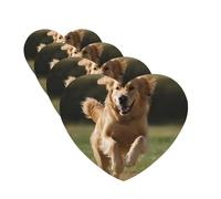 4 Pcs Car Air Fresheners Decorative Car Air Freshener Card Long Lasting Hanging Fragrance Scented Golden Retriever Running Car Aromatherapy Tablets Rearview Mirror Pendant for Men Women
