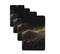 4 Pcs Car Air Fresheners Decorative Car Air Freshener Card Long Lasting Hanging Fragrance Scented Gold Black Sand Car Aromatherapy Tablets Rearview Mirror Pendant for Men Women