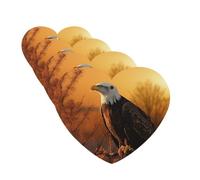 4 Pcs Car Air Fresheners Decorative Car Air Freshener Card Long Lasting Hanging Fragrance Scented Golden Sunset Bald Eagle Car Aromatherapy Tablets Rearview Mirror Pendant for Men Women