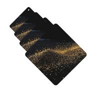 4 Pcs Car Air Fresheners Decorative Car Air Freshener Card Long Lasting Hanging Fragrance Scented Gold Black Sand Car Aromatherapy Tablets Rearview Mirror Pendant for Men Women