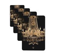 4 Pcs Car Air Fresheners Decorative Car Air Freshener Card Long Lasting Hanging Fragrance Scented Gorgeous Crystal Chandelier Car Aromatherapy Tablets Rearview Mirror Pendant for Men Women