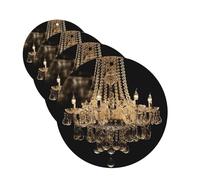 4 Pcs Car Air Fresheners Decorative Car Air Freshener Card Long Lasting Hanging Fragrance Scented Gorgeous Crystal Chandelier Car Aromatherapy Tablets Rearview Mirror Pendant for Men Women
