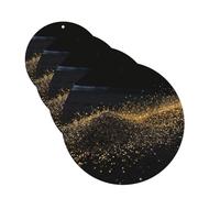 4 Pcs Car Air Fresheners Decorative Car Air Freshener Card Long Lasting Hanging Fragrance Scented Gold Black Sand Car Aromatherapy Tablets Rearview Mirror Pendant for Men Women