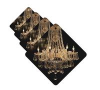 4 Pcs Car Air Fresheners Decorative Car Air Freshener Card Long Lasting Hanging Fragrance Scented Gorgeous Crystal Chandelier Car Aromatherapy Tablets Rearview Mirror Pendant for Men Women