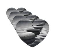 4 Pcs Car Air Fresheners Decorative Car Air Freshener Card Long Lasting Hanging Fragrance Scented Grey Zen Stones Picture Car Aromatherapy Tablets Rearview Mirror Pendant for Men Women