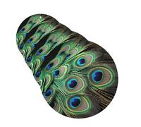 4 Pcs Car Air Fresheners Decorative Car Air Freshener Card Long Lasting Hanging Fragrance Scented Green Peacock Feather Car Aromatherapy Tablets Rearview Mirror Pendant for Men Women
