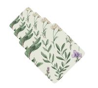 4 Pcs Car Air Fresheners Decorative Car Air Freshener Card Long Lasting Hanging Fragrance Scented Green Flower Herb Sage Leaves Car Aromatherapy Tablets Rearview Mirror Pendant for Men Women