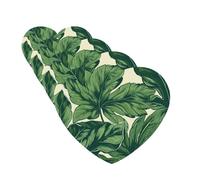 4 Pcs Car Air Fresheners Decorative Car Air Freshener Card Long Lasting Hanging Fragrance Scented Green Foliage Botanical Car Aromatherapy Tablets Rearview Mirror Pendant for Men Women