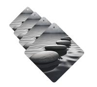 4 Pcs Car Air Fresheners Decorative Car Air Freshener Card Long Lasting Hanging Fragrance Scented Grey Zen Stones Picture Car Aromatherapy Tablets Rearview Mirror Pendant for Men Women