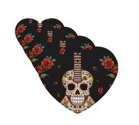 4 Pcs Car Air Fresheners Decorative Car Air Freshener Card Long Lasting Hanging Fragrance Scented Guitar Pepper Sugar Skull Car Aromatherapy Tablets Rearview Mirror Pendant for Men Women