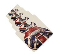 4 Pcs Car Air Fresheners Decorative Car Air Freshener Card Long Lasting Hanging Fragrance Scented Guitar British Flag Car Aromatherapy Tablets Rearview Mirror Pendant for Men Women