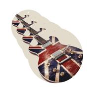 4 Pcs Car Air Fresheners Decorative Car Air Freshener Card Long Lasting Hanging Fragrance Scented Guitar British Flag Car Aromatherapy Tablets Rearview Mirror Pendant for Men Women