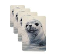 4 Pcs Car Air Fresheners Decorative Car Air Freshener Card Long Lasting Hanging Fragrance Scented Harp Seal Painting Car Aromatherapy Tablets Rearview Mirror Pendant for Men Women