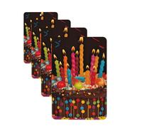 4 Pcs Car Air Fresheners Decorative Car Air Freshener Card Long Lasting Hanging Fragrance Scented Happy Birthday Big Cake Car Aromatherapy Tablets Rearview Mirror Pendant for Men Women