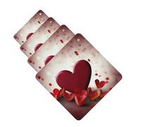 4 Pcs Car Air Fresheners Decorative Car Air Freshener Card Long Lasting Hanging Fragrance Scented Hearts with Love Car Aromatherapy Tablets Rearview Mirror Pendant for Men Women