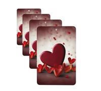 4 Pcs Car Air Fresheners Decorative Car Air Freshener Card Long Lasting Hanging Fragrance Scented Hearts with Love Car Aromatherapy Tablets Rearview Mirror Pendant for Men Women