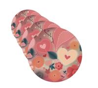 4 Pcs Car Air Fresheners Decorative Car Air Freshener Card Long Lasting Hanging Fragrance Scented Hearts and flowers Car Aromatherapy Tablets Rearview Mirror Pendant for Men Women