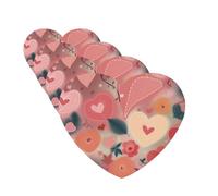 4 Pcs Car Air Fresheners Decorative Car Air Freshener Card Long Lasting Hanging Fragrance Scented Hearts and flowers Car Aromatherapy Tablets Rearview Mirror Pendant for Men Women