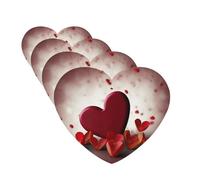 4 Pcs Car Air Fresheners Decorative Car Air Freshener Card Long Lasting Hanging Fragrance Scented Hearts with Love Car Aromatherapy Tablets Rearview Mirror Pendant for Men Women