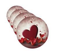 4 Pcs Car Air Fresheners Decorative Car Air Freshener Card Long Lasting Hanging Fragrance Scented Hearts with Love Car Aromatherapy Tablets Rearview Mirror Pendant for Men Women