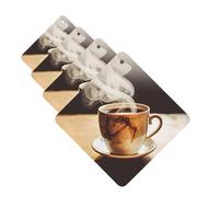 4 Pcs Car Air Fresheners Decorative Car Air Freshener Card Long Lasting Hanging Fragrance Scented Hot coffee Car Aromatherapy Tablets Rearview Mirror Pendant for Men Women