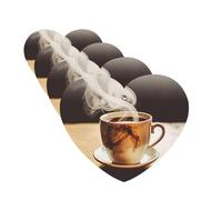 4 Pcs Car Air Fresheners Decorative Car Air Freshener Card Long Lasting Hanging Fragrance Scented Hot coffee Car Aromatherapy Tablets Rearview Mirror Pendant for Men Women