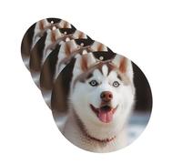 4 Pcs Car Air Fresheners Decorative Car Air Freshener Card Long Lasting Hanging Fragrance Scented Husky Piquant Dog Car Aromatherapy Tablets Rearview Mirror Pendant for Men Women