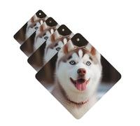 4 Pcs Car Air Fresheners Decorative Car Air Freshener Card Long Lasting Hanging Fragrance Scented Husky Piquant Dog Car Aromatherapy Tablets Rearview Mirror Pendant for Men Women