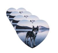 4 Pcs Car Air Fresheners Decorative Car Air Freshener Card Long Lasting Hanging Fragrance Scented Husky Dog on a Frozen Lake Car Aromatherapy Tablets Rearview Mirror Pendant for Men Women
