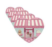4 Pcs Car Air Fresheners Decorative Car Air Freshener Card Long Lasting Hanging Fragrance Scented Ice Cream Store Car Aromatherapy Tablets Rearview Mirror Pendant for Men Women